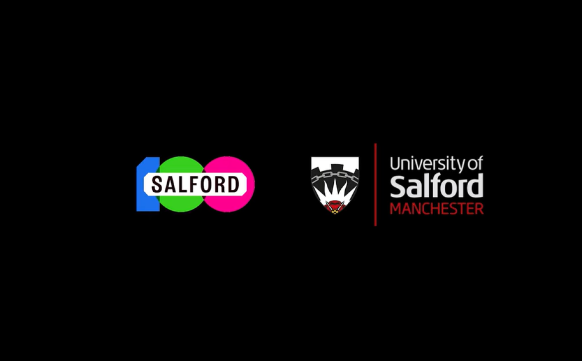 University of Salford and Salford 100 logos