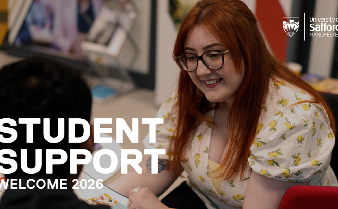 Image of person sitting and talking to student in the Library, with 'student support' text over the top
